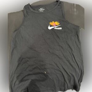 NEW Nike Black Tank Top with Pink and Orange Graphic